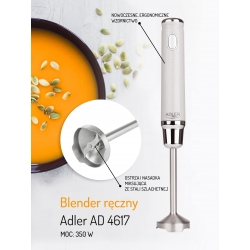 Blender ręczny dwie prędkości 350W szary AD4617 ADLER