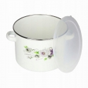 Garnek emaliowany z wieczkiem plastikowym 18cm 2,5L