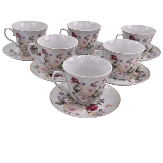 Filiżanka spodek porcelana 270ml 6+6