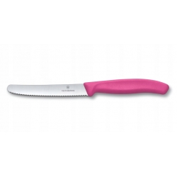 Nożyk kuchenny Swiss Classic ostrze ząbkowane 11cm różowy VICTORINOX