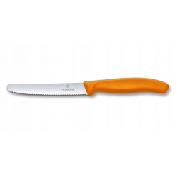 Nożyk kuchenny Swiss Classic ostrze ząbkowane 11cm pomarańczowy VICTORINOX