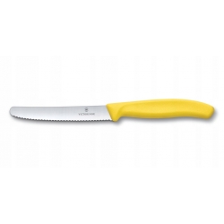 Nożyk kuchenny Swiss Classic ostrze ząbkowane 11cm żółty VICTORINOX