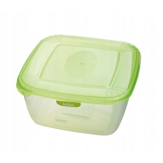 Pojemnik na żywnoś 0,95L KOKO POLAR plastikowy kwadratowy zielony