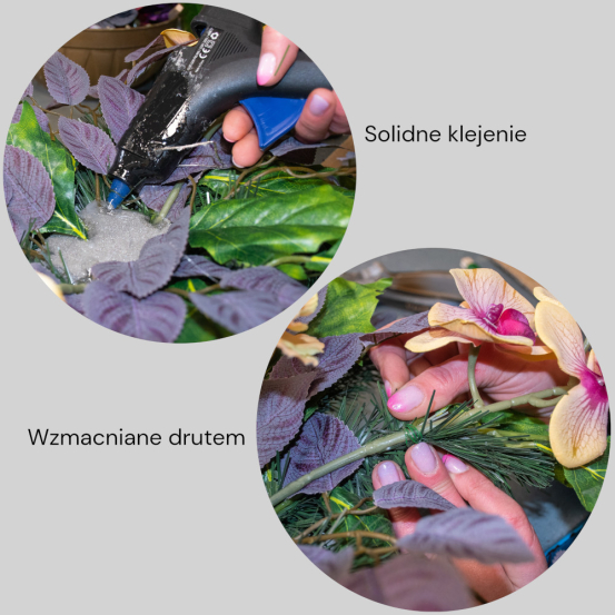 WIĄZANKA NA CMENTARZ SERCOWA - Stroik z Różami Pomarańczowymi + Doniczka