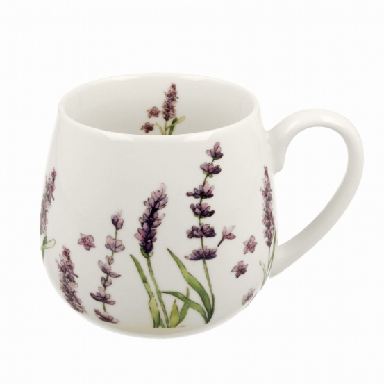 Duo Lavender kubek porcelanowy zdobiony lawenda 430ml