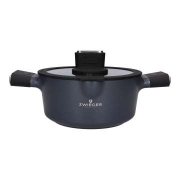Garnek aluminiowy z pokrywą 20cm/1,8L powłoka Greblon C3 Vesna ZWIEGER