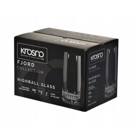 Krosno Fjord szklanki long drink 350 ml 6szt