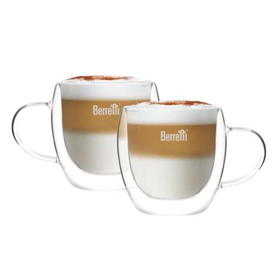 Berretti Tazza szklanki termiczne podwójna ścianka 250ml 2szt